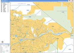 Yorba Linda Wall Map Basic Style 2026